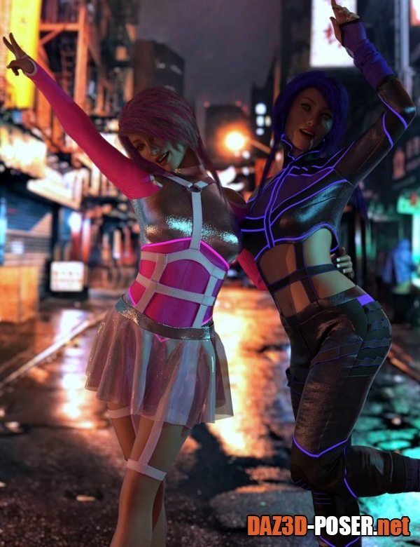 Dawnload dForce CyberGirl Outfits for Genesis 8 Females for free
