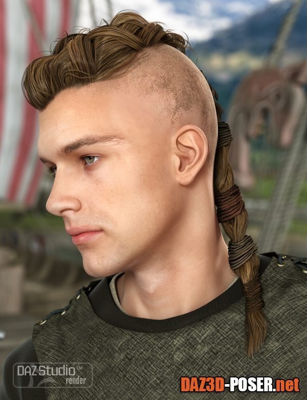 Dawnload Viking Male Hair for Genesis and Genesis 2 Male(s) for free