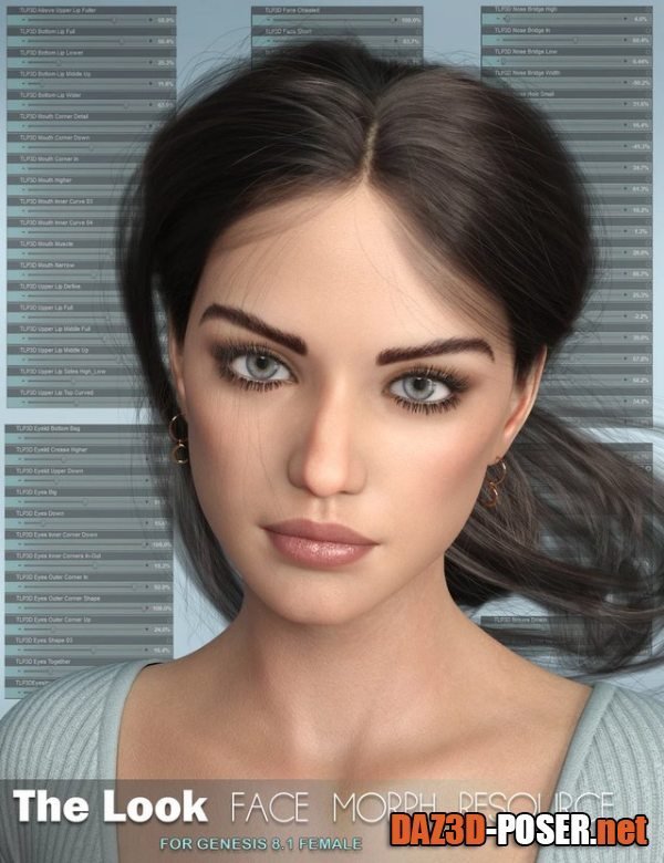 Dawnload The Look Face Morph Resource for Genesis 8.1 Females for free