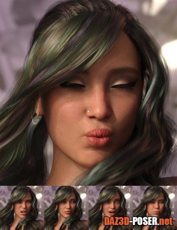 Dawnload Emotional Response: Mix and Match Expressions for Genesis 8.1 Female for free
