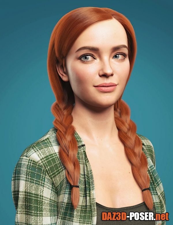 Dawnload Cute Braids for Genesis 8 and 8.1 Females for free