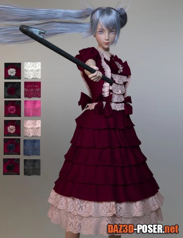 Dawnload dForce Princess Dress for Genesis 8 Female(s) for free