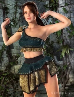 Druidic Princess Outfit for Genesis 2 Female(s)