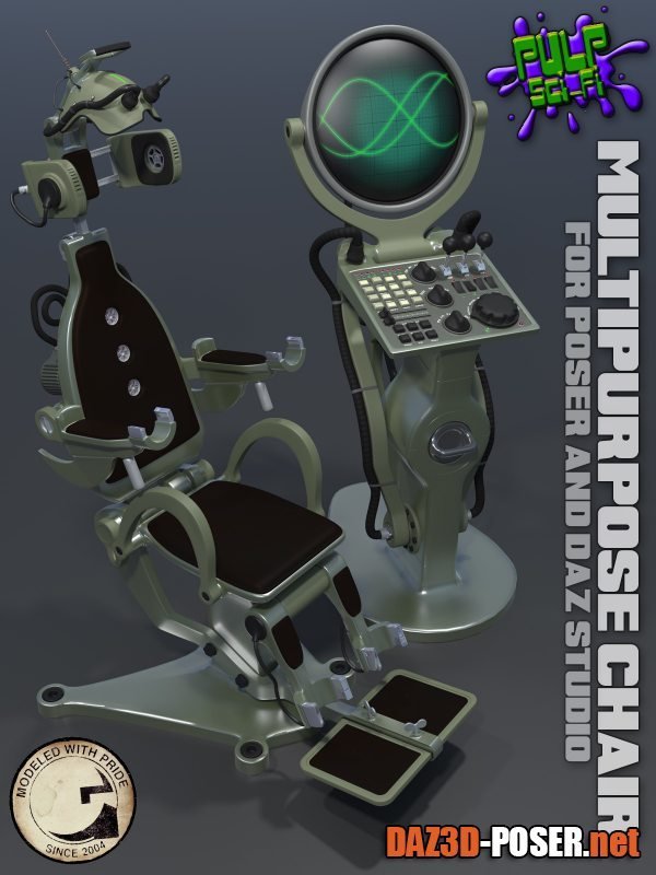 Dawnload Pulp SciFi Chair for Poser and DS for free