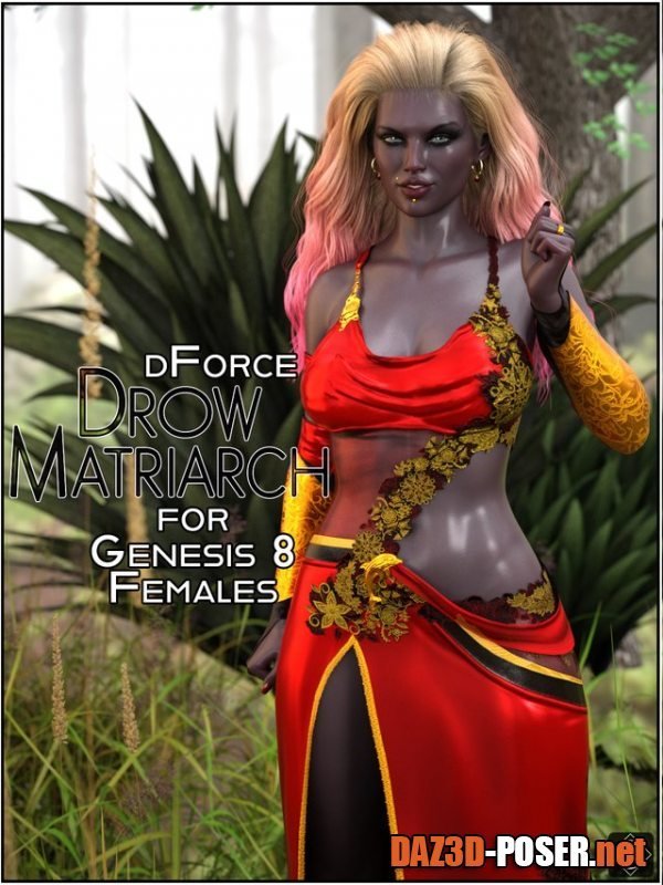 Dawnload dForce Drow Matriarch for Genesis 8 Females for free