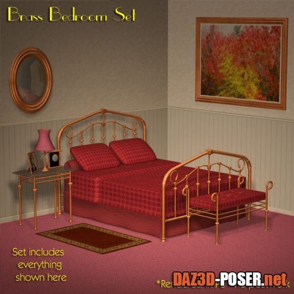 Dawnload Brass Bedroom Set for free