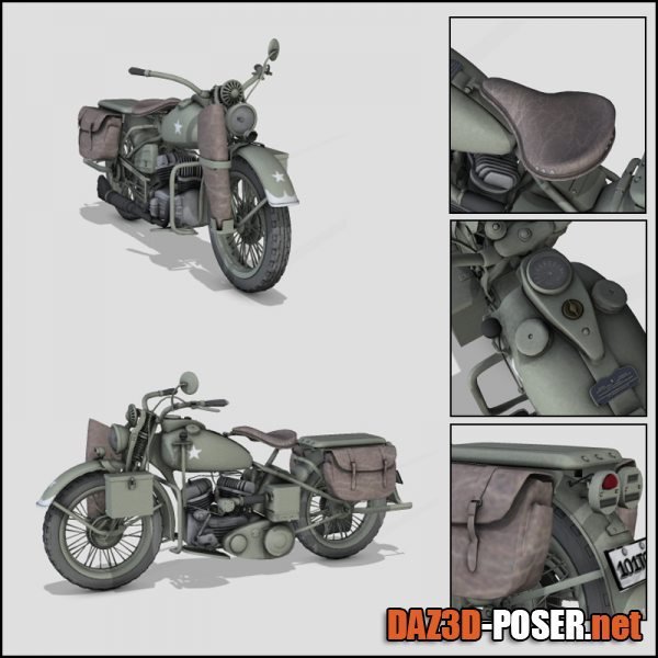 Dawnload WW2 USA WLA MOTORCYCLE for free