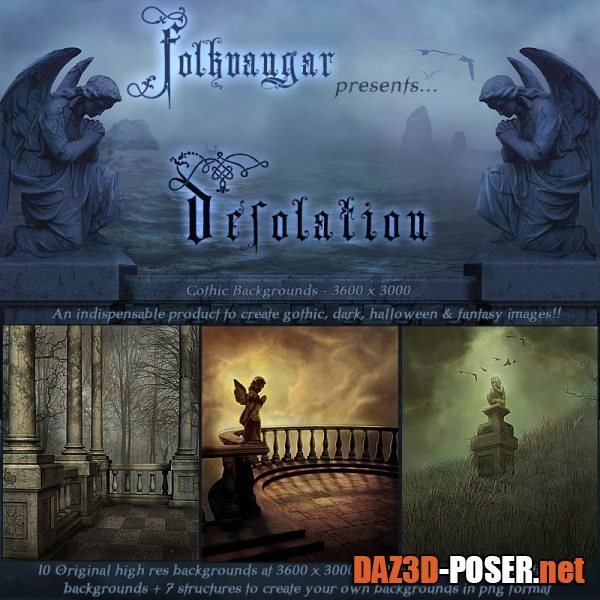 Dawnload Desolation - Gothic Backgrounds by Folkvangar - for free