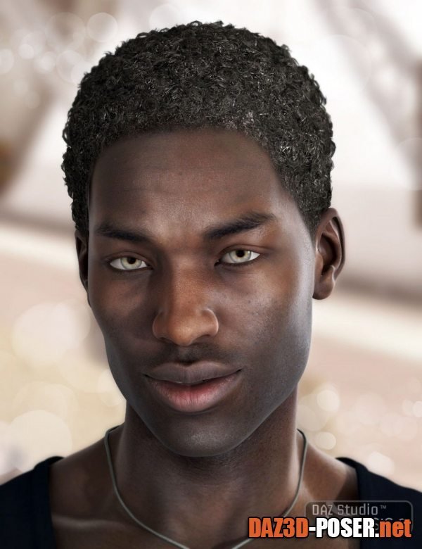 Dawnload Omri Hair for Genesis 2 Male(s) for free