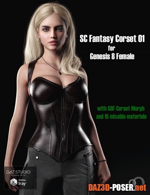 Dawnload SC Solo Fantasy Corset 01 for Genesis 8 Female for free