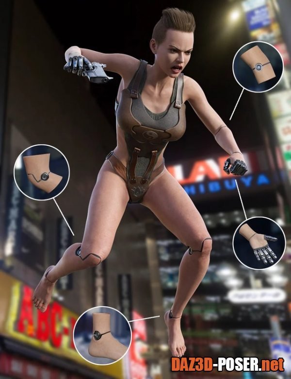 Dawnload Cyber Implants for Genesis 8 Females for free