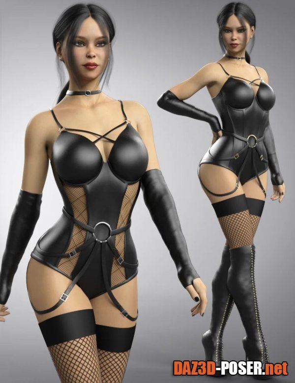 Dawnload Sexy Leather for Genesis 8 and Genesis 8.1 Females for free