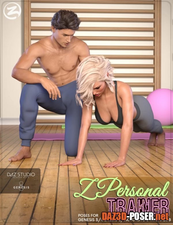 Dawnload Z Personal Trainer - Poses for Genesis 3 and 8 for free