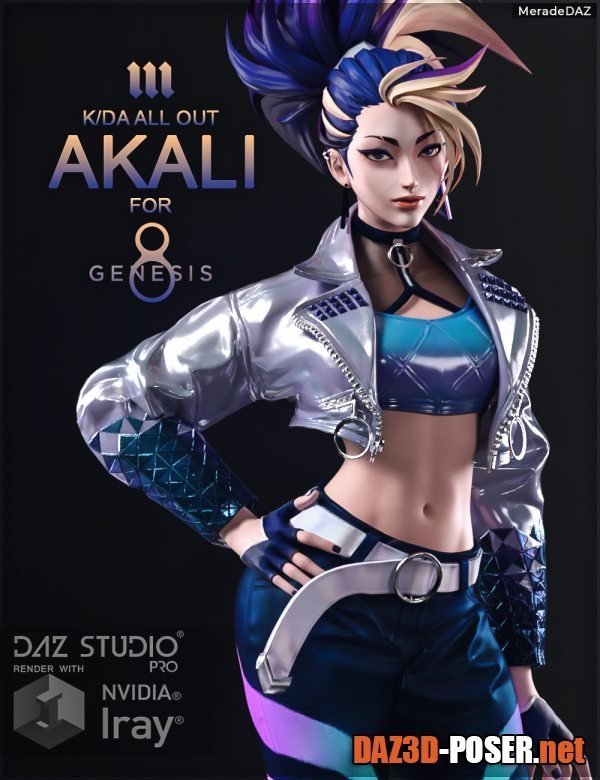 Dawnload Akali KDA ALL OUT for Genesis 8 and 8.1 Female for free
