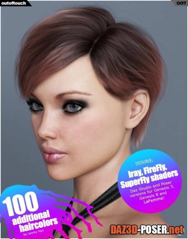 Dawnload Ammy Hair Texture XPansion for Genesis 3 and 8 and La Femme for free
