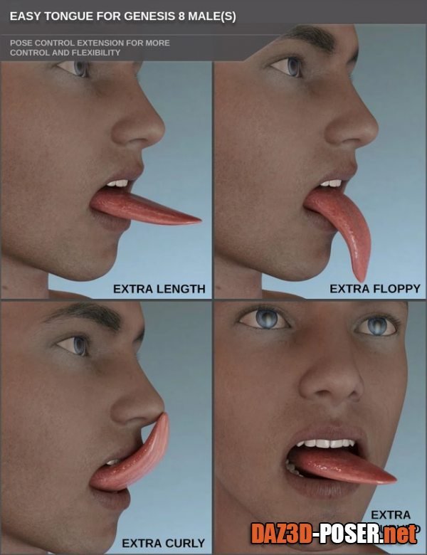 Dawnload Easy Tongue for Genesis 8 Male(s) for free