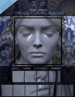 Tear Jerker the Ugly Crying Builder for Genesis 3, 8 and 8.1 Females Merchant Resource