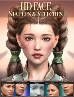 HD Face Staples and Stitches for Genesis 8 Females
