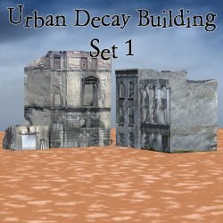 Urban Decay: Buildings Set 1 (for Poser)