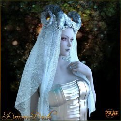 Prae-Demon Bride Headdress for G8 Daz