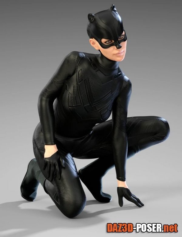 Dawnload X-Fashion Dark Cat Outfit for Genesis 8 Female(s) for free