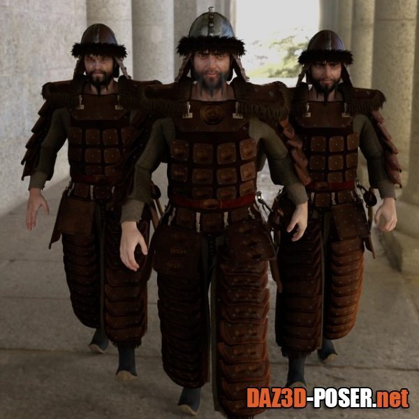 Dawnload dForce Mongol Armor for Genesis 8 Male for free