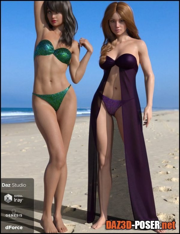 Dawnload dForce Dresskini for Genesis 8 Female(s) for free