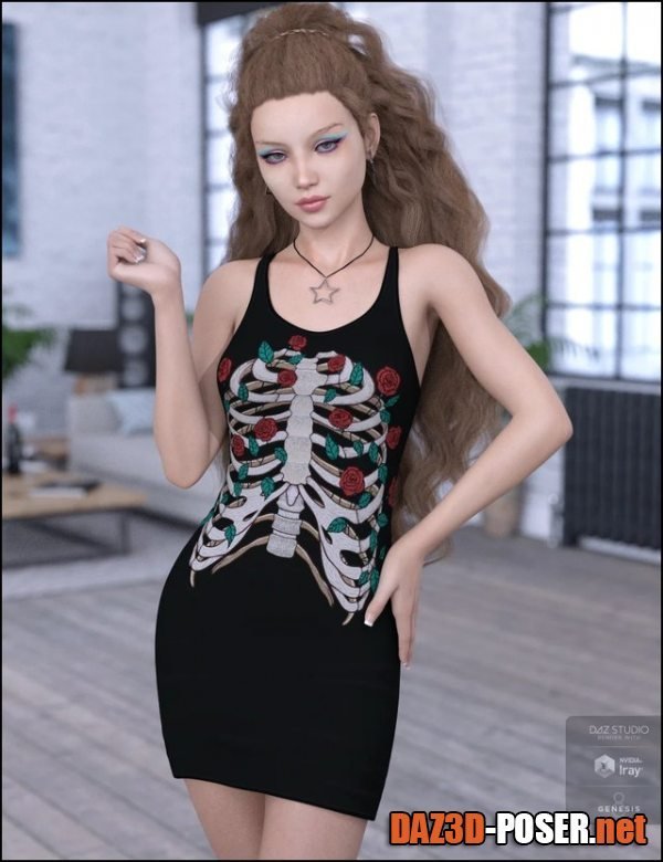 Dawnload dForce Tanked Dress for Genesis 8 Female(s) for free