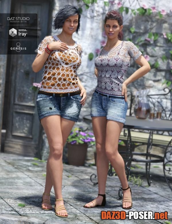 Dawnload Boho Short Outfit Textures for free