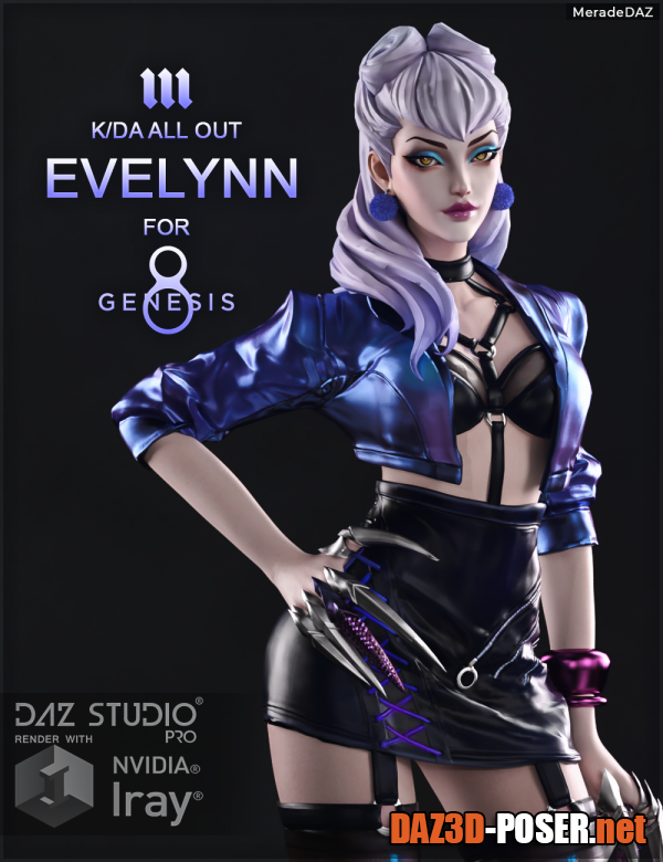 Dawnload Evelynn KDA ALL OUT for Genesis 8 and 8.1 Female for free