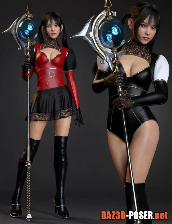 Dawnload dForce Miki the Witch Outfit Set for Genesis 8 Females for free