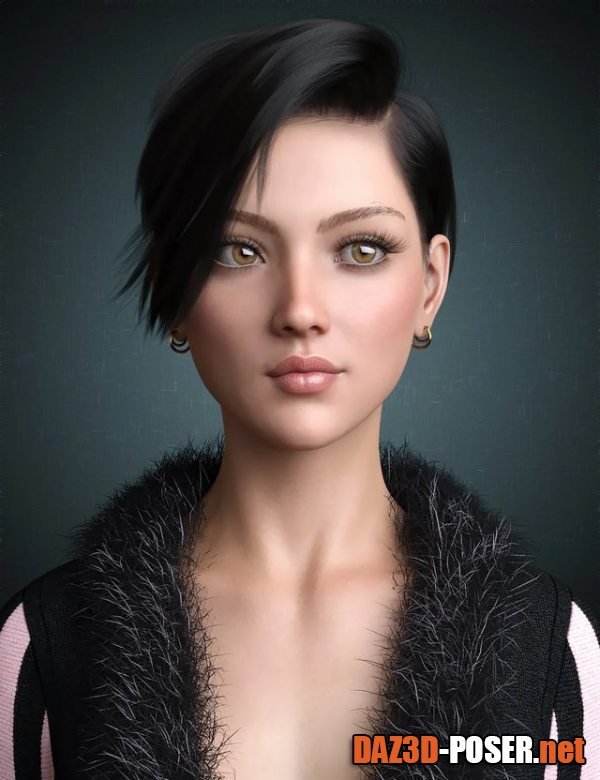 Dawnload Janey Hair for Genesis 8 and 8.1 Female for free