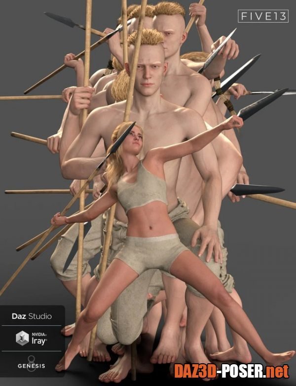 Dawnload Viking Spear and Spear Poses for Genesis 8 and 8.1 for free