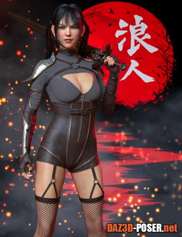 Dawnload Ronin Warrior Outfit for Genesis 8 Females for free