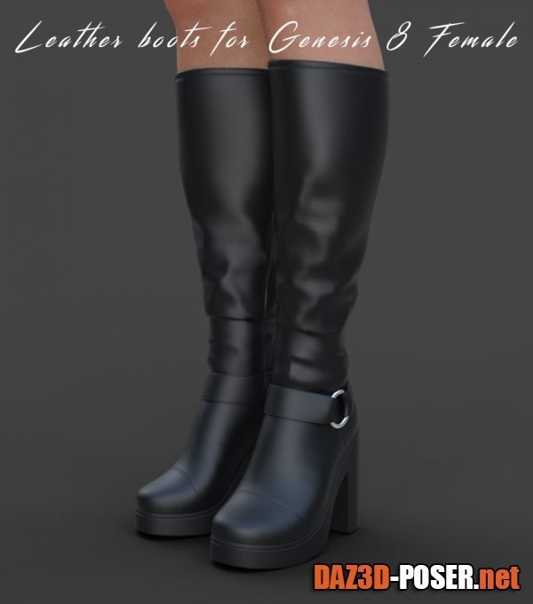 Dawnload Leather boots for Genesis 8 Female for free