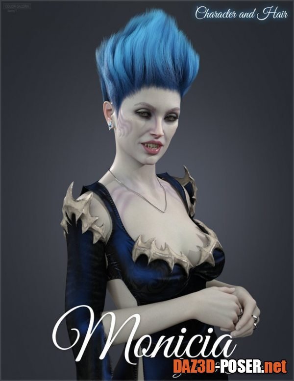 Dawnload Monicia Character and Hair for Genesis 8 Female for free