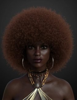 Afro Hair for Genesis 3 and 8