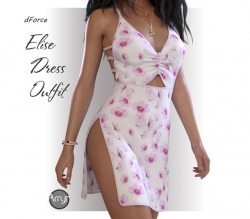 dForce Elise Cocktail Dress outfit for Genesis 8 Females