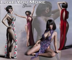 Love You More Gown for Genesis 8 Female