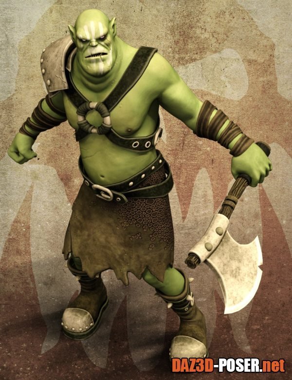 Dawnload Greenzkin Orc and Outfit for Genesis 8 Male for free