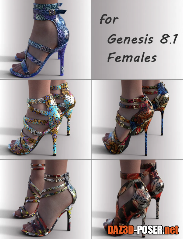 Dawnload Shoes Remake for Genesis 8.1 Females Pack for free