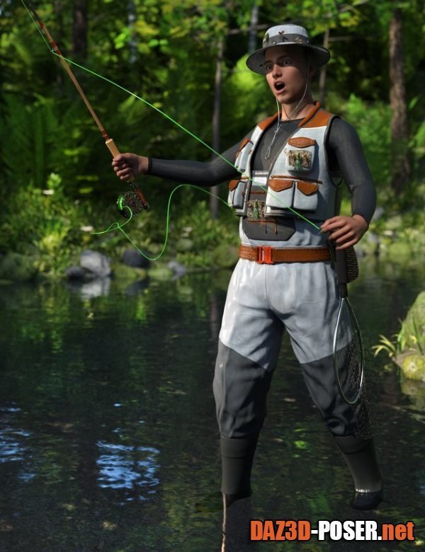 Dawnload Angler Outfit for Genesis 8 Males for free
