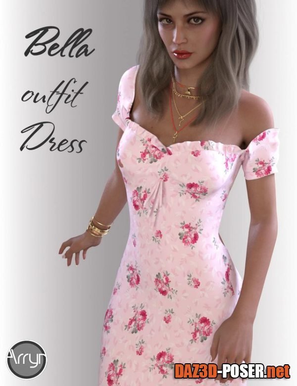 Dawnload dForce Bella Dress Outfit for Genesis 8.1 Females for free