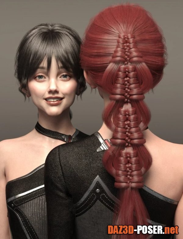 Dawnload Hui Hair for Genesis 8 and 8.1 Females for free