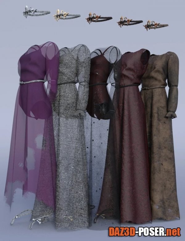 Dawnload dForce Dark Fairy Gown Textures for free