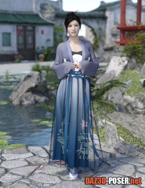 Dawnload dForce Song Dynasty Female Suit for Genesis 8 Females for free