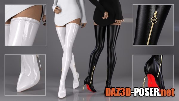Dawnload Hot Tight Thigh High Pointy Boots for G8F & G8.1F for free