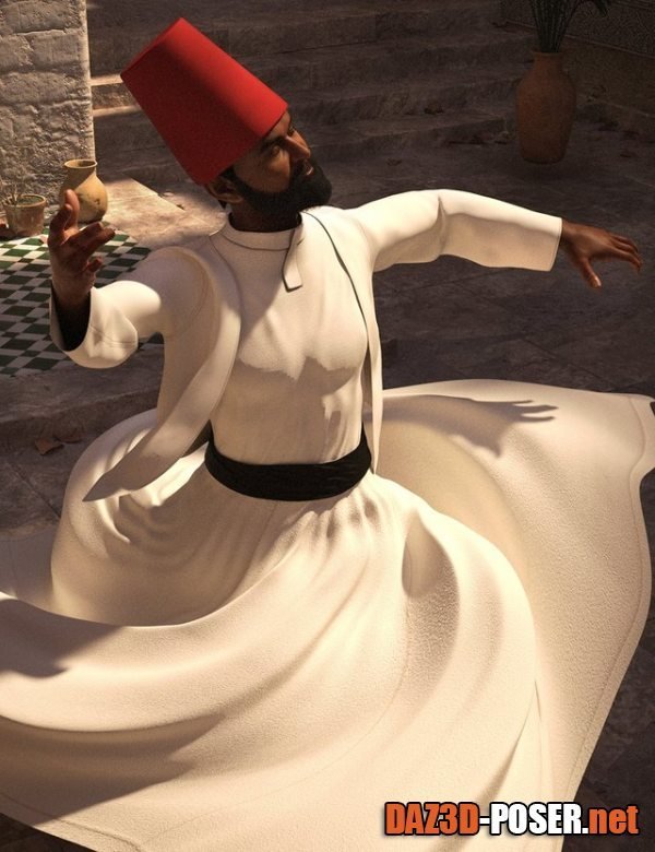 Dawnload dForce Whirling Dervish Outfit for Genesis 8 Males for free
