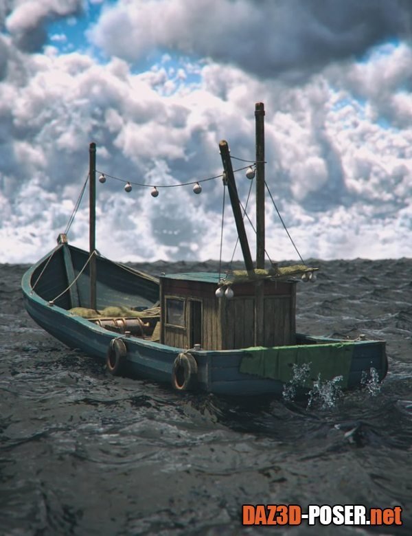Dawnload Wood Fishing Boat for free