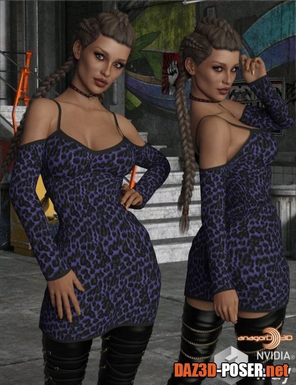 Dawnload VERSUS - Shoulder Free Dress for Genesis 8 Females for free